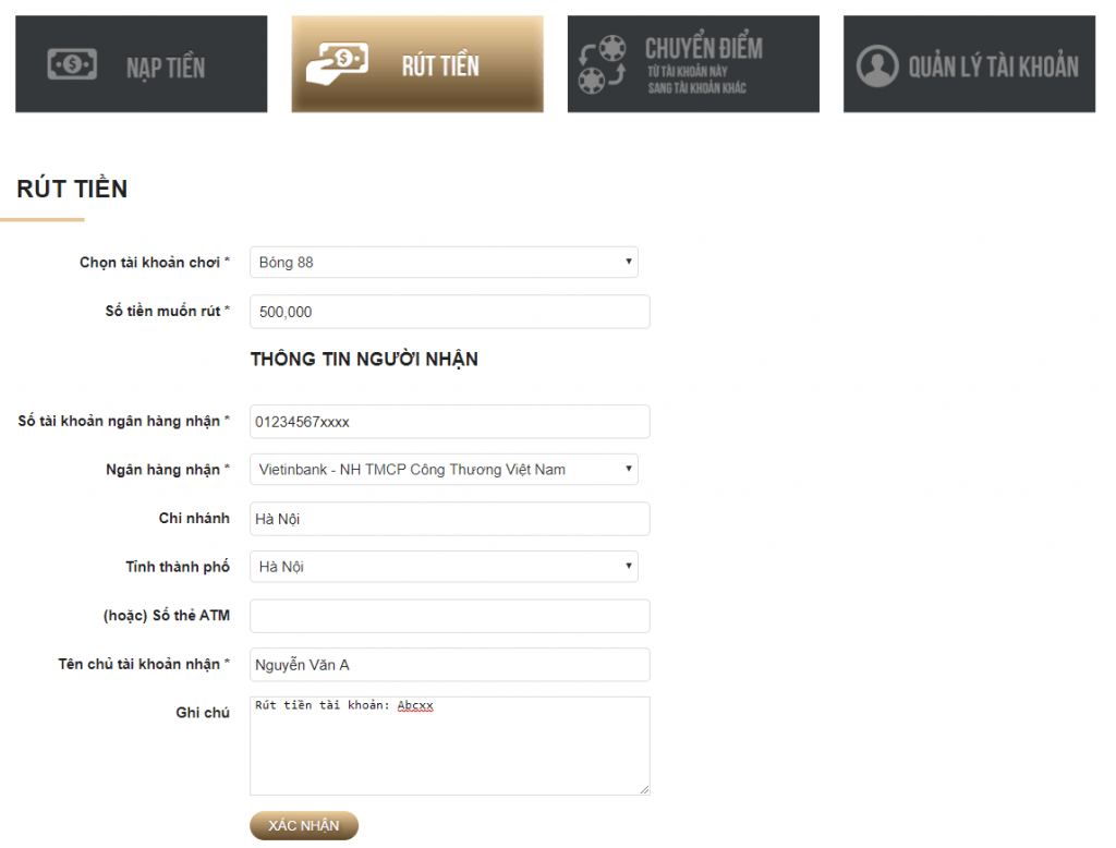 rut tien bong88 rut tien bong88